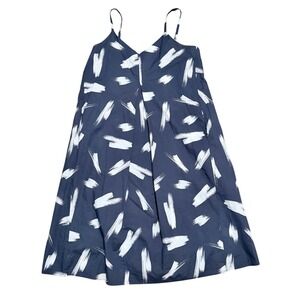 Amour Vert Midi Dress Small Navy Brushstroke Patterned Tank Vacation Summer USA